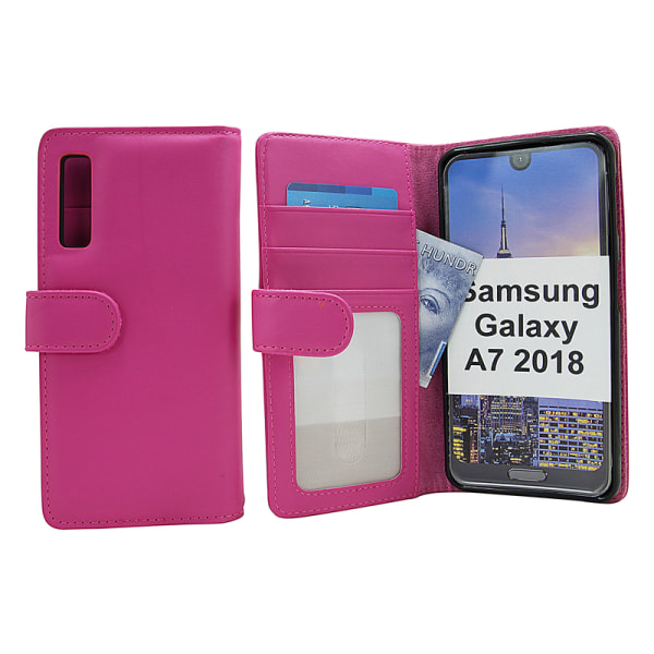 Skimblocker Plånboksfodral Samsung Galaxy A7 2018 (A750FN) Hotpink