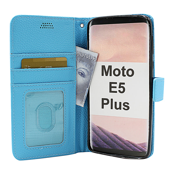 New Standcase Wallet Motorola Moto E5 Plus Blå