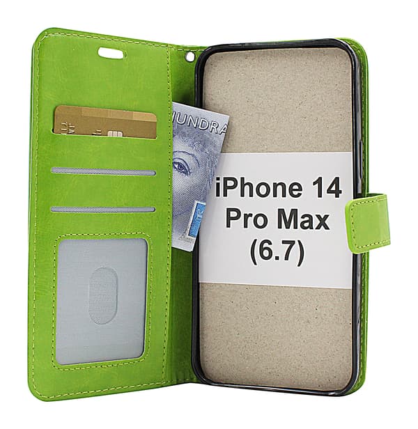 Crazy Horse Wallet iPhone 14 Pro Max (6.7) Brun
