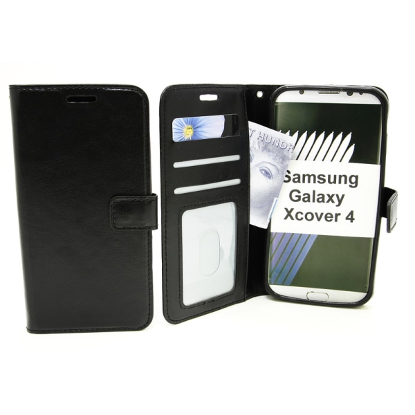Crazy Horse Wallet Samsung Galaxy Xcover 4 (G390F) Svart