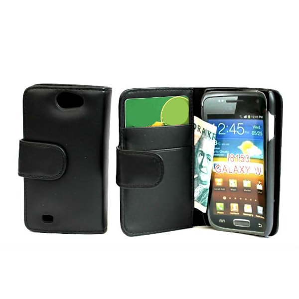 Plånboksfodral Samsung Galaxy W (i8150) Svart