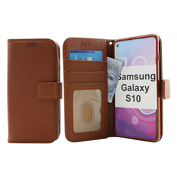 Standcase Wallet Samsung Galaxy S10 (G973F) Brun