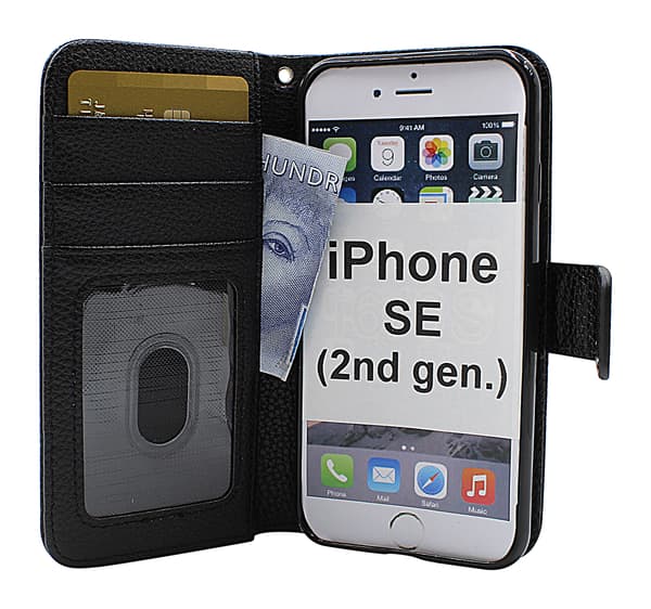 New Standcase Wallet iPhone SE (2nd Generation) Svart G765