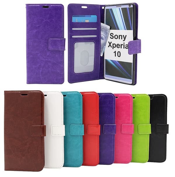 Crazy Horse Wallet Sony Xperia 10 Grön