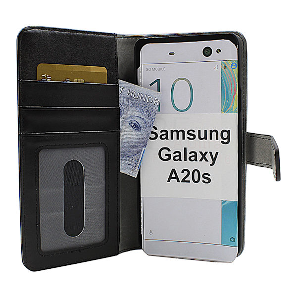 Skimblocker Magnet Wallet Samsung Galaxy A20s (A207F/DS) (Svart) Svart