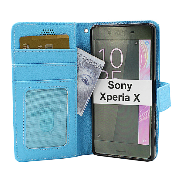 New Standcase Wallet Sony Xperia X (F5121) Svart