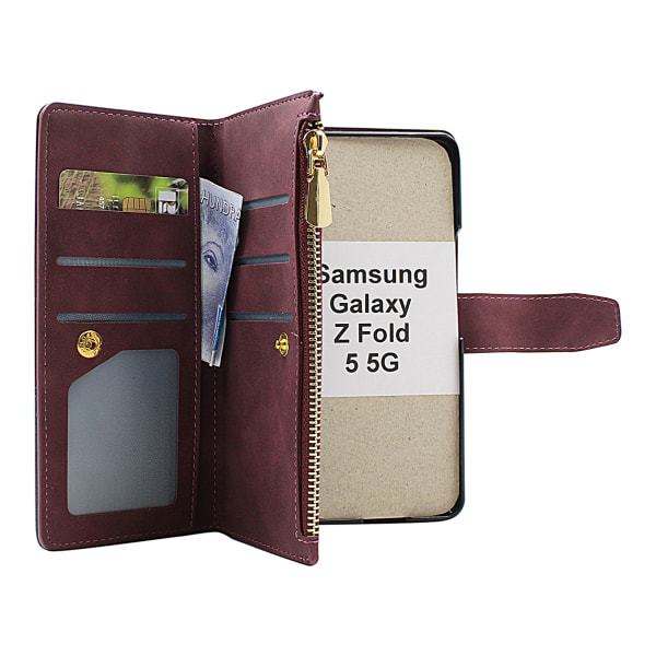 XL Standcase Lyxfodral Samsung Galaxy Z Fold 5 5G (SM-F946B) Vinröd