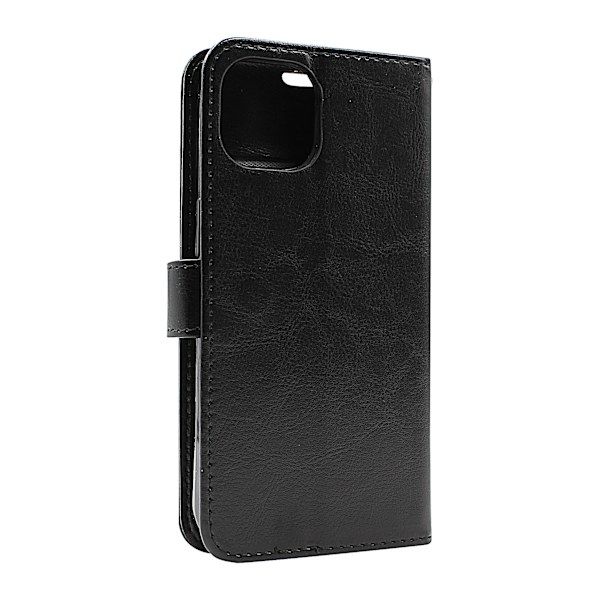 Crazy Horse Wallet iPhone 13 (6.1) Svart