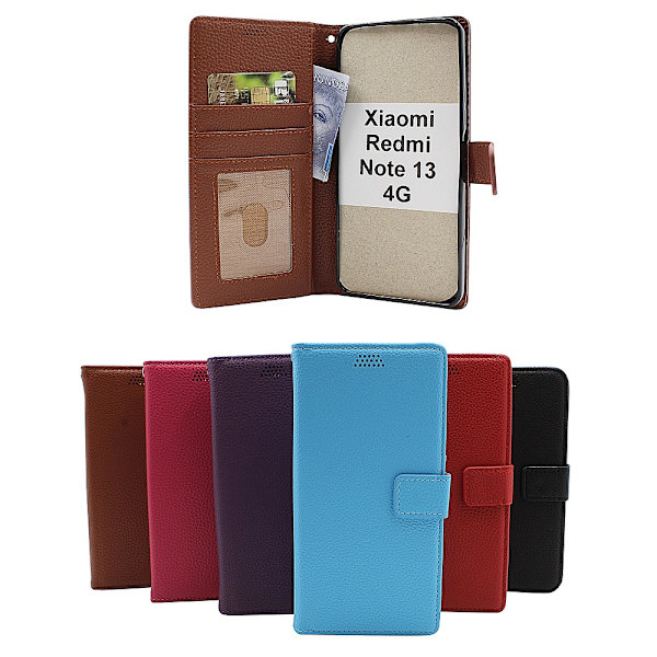 New Standcase Wallet Xiaomi Redmi Note 13 4G Ljusblå