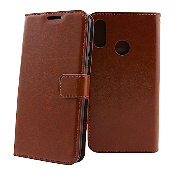 Crazy Horse Wallet Huawei P Smart 2019 Brun