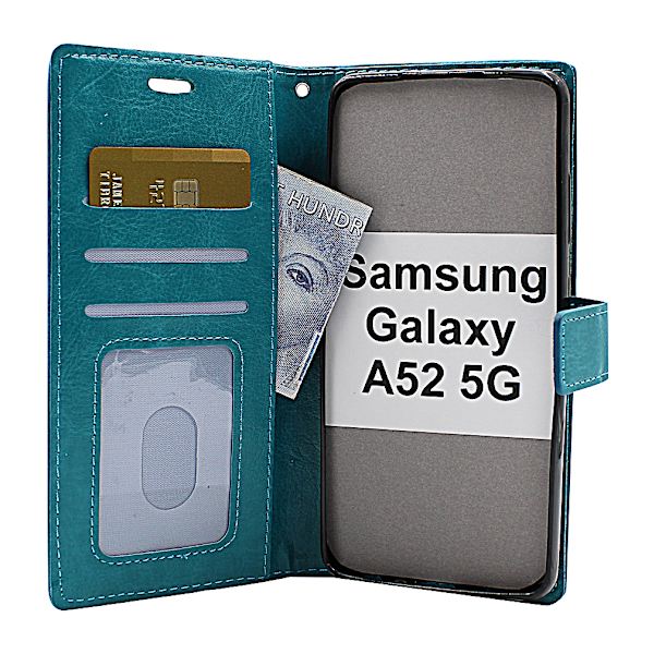 Crazy Horse Wallet Samsung Galaxy A52 5G (A525F / A526B) Svart