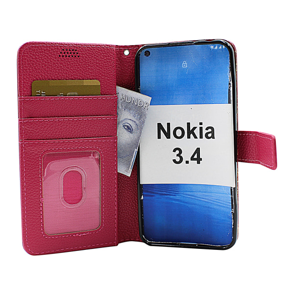 New Standcase Wallet Nokia 3.4 Ljusblå