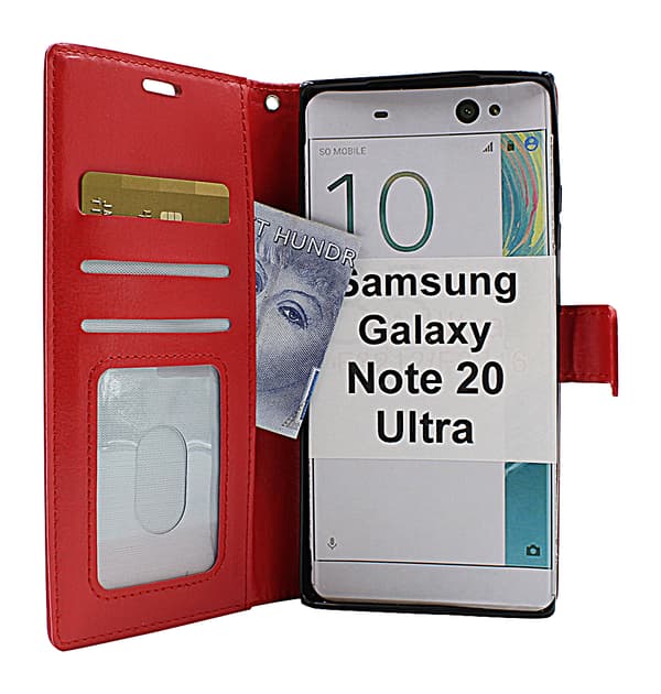 Crazy Horse Wallet Samsung Galaxy Note 20 Ultra Svart