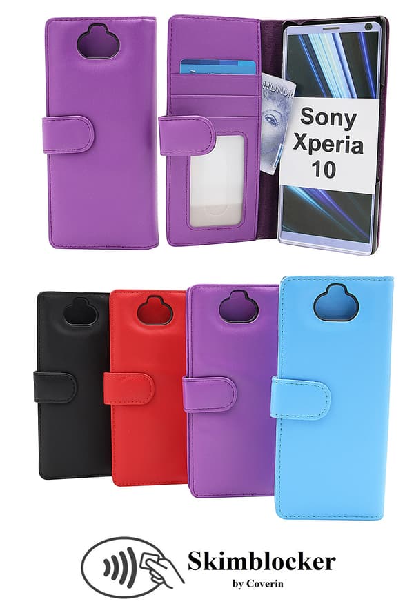 Skimblocker Plånboksfodral Sony Xperia 10 Ljusblå
