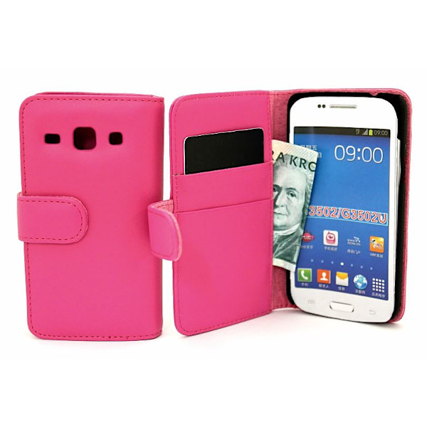 Plånboksfodral Samsung Galaxy Core Plus (G3500) Hotpink