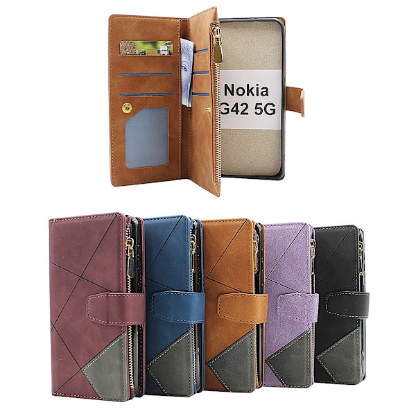 XL Standcase Lyxfodral Nokia G42 5G Svart