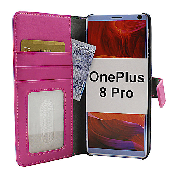 Skimblocker Magnet Wallet OnePlus 8 Pro Hotpink