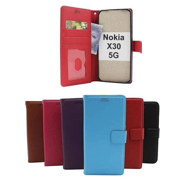 New Standcase Wallet Nokia X30 5G Röd