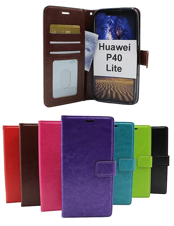 Crazy Horse Wallet Huawei P40 Lite Brun
