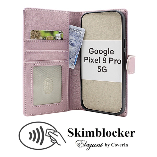 Skimblocker Google Pixel 9 / Pixel 9 Pro 5G Plånboksfodral Happy Cherry