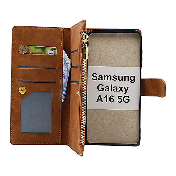 XL Samsung Galaxy A16 / A16 5G Lyx Plånboksfodral Svart