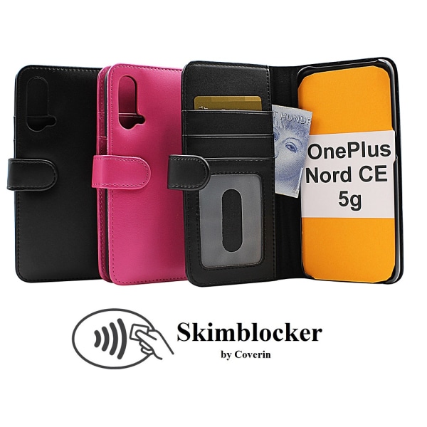 Skimblocker Plånboksfodral OnePlus Nord CE 5G Hotpink