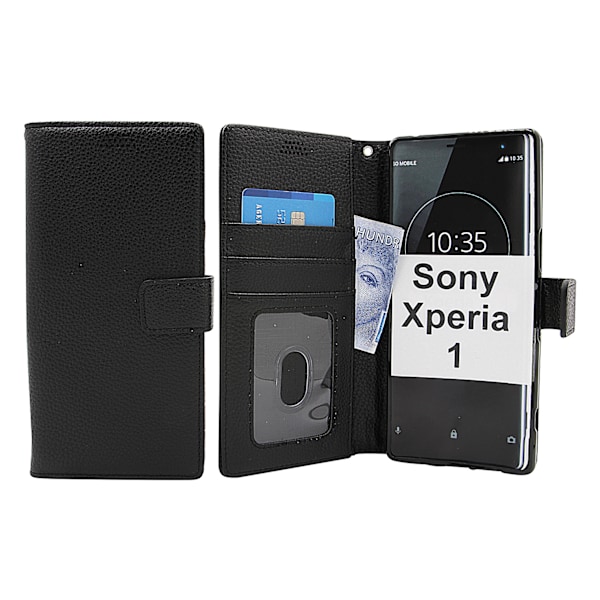 New Standcase Wallet Sony Xperia 1 (J9110) Svart