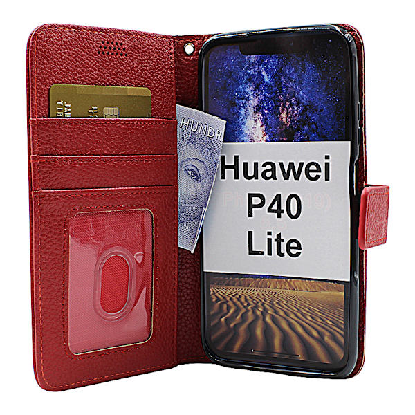 New Standcase Wallet Huawei P40 Lite Röd