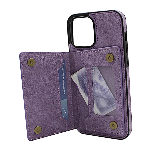 Lyx CardCase iPhone 13 Pro Max (6.7) Marinblå