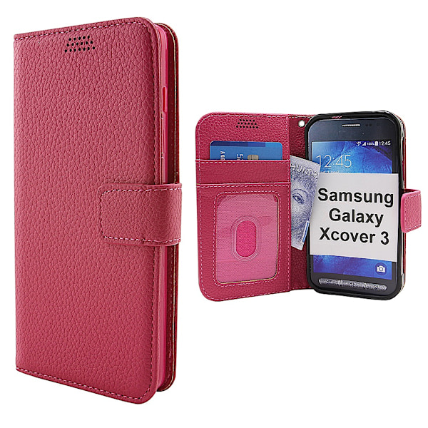 New Standcase Wallet Samsung Galaxy Xcover 3 (SM-G388F) Hotpink