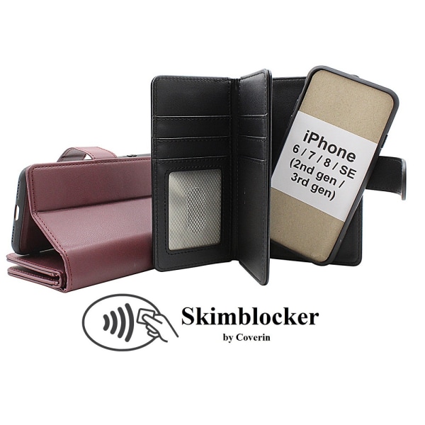 Skimblocker XL Magnet Fodral iPhone 6/7/8/SE 2nd/3rd Gen. Brun