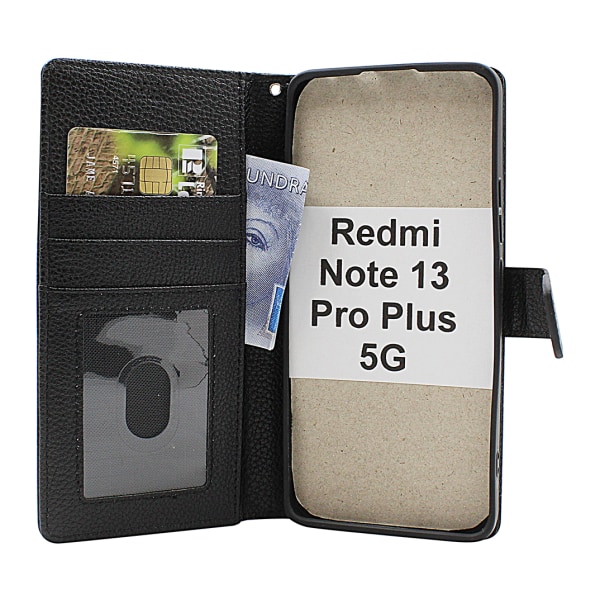 New Standcase Wallet Xiaomi Redmi Note 13 Pro+ 5G Ljusblå
