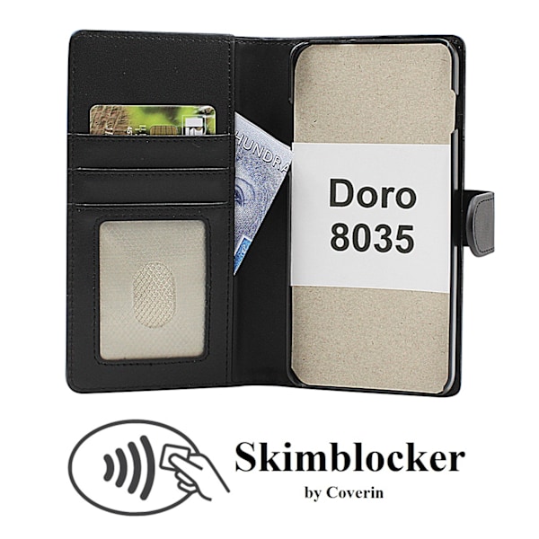 Skimblocker Doro 8035 Plånboksfodral Svart
