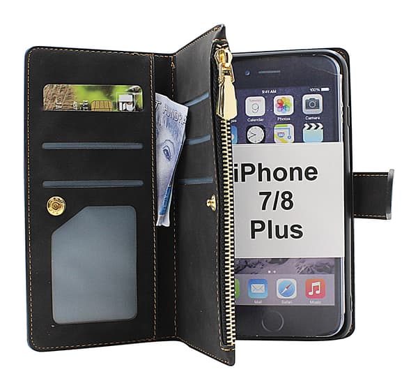 XL Standcase Lyxfodral iPhone 6 Plus / 7 Plus / 8 Plus Vinröd