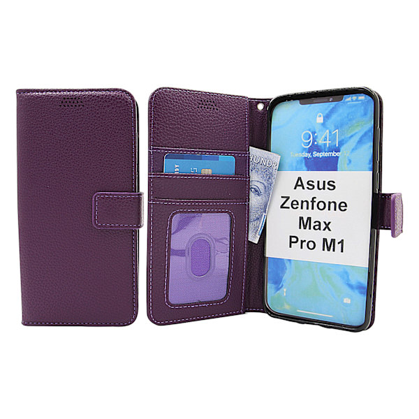 New Standcase Wallet Asus Zenfone Max Pro M1 (ZB602KL) Lila