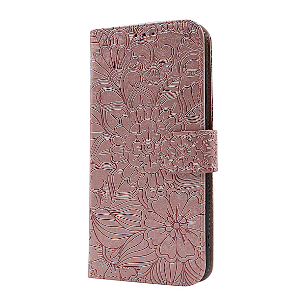 Flower Standcase Wallet Samsung Galaxy S21 FE 5G (SM-G990B) Ljusrosa