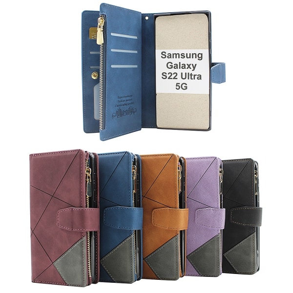 XL Standcase Lyxfodral Samsung Galaxy S22 Ultra 5G Brun