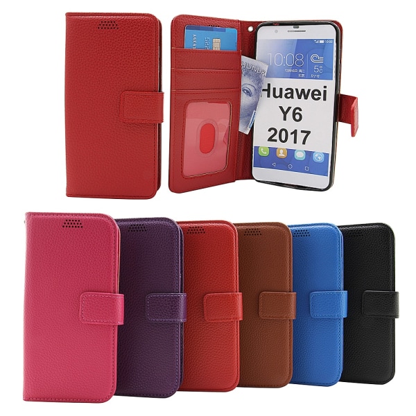 New Standcase Wallet Huawei Y6 2017 (MYA-L41) Svart