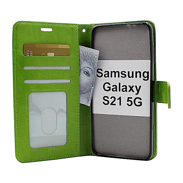 Crazy Horse Wallet Samsung Galaxy S21 5G (G991B) Svart