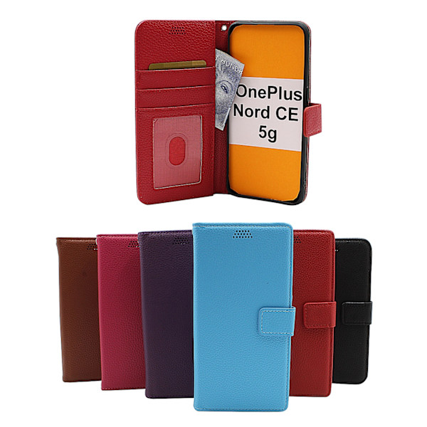 New Standcase Wallet OnePlus Nord CE 5G Ljusblå