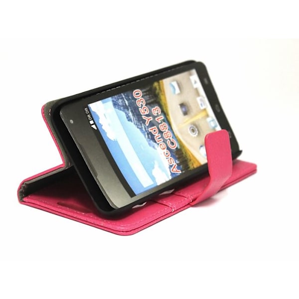 Standcase wallet Huawei Ascend Y530 Hotpink
