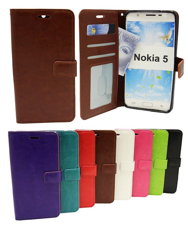 Crazy Horse Wallet Nokia 5 Röd