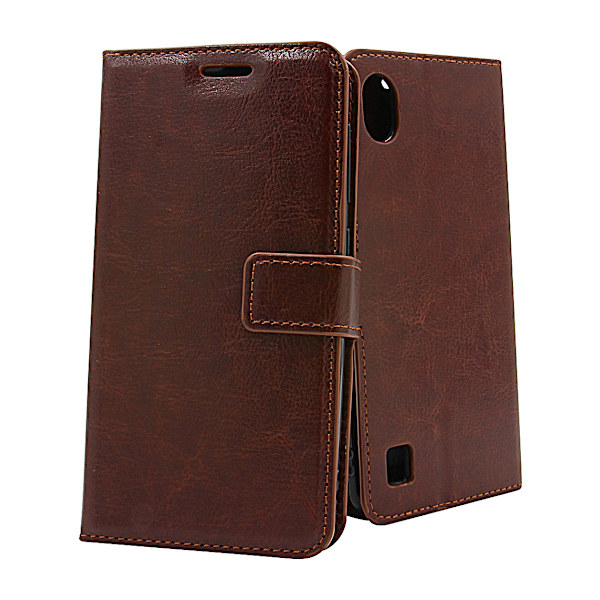 Crazy Horse Wallet ZTE Blade A5 2019 Brun