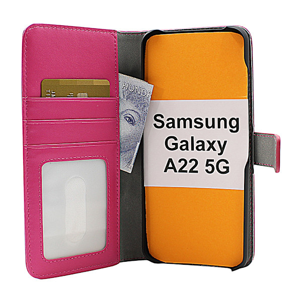 Skimblocker Magnet Fodral Samsung Galaxy A22 5G (SM-A226B) Svart