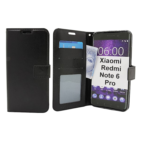 Crazy Horse Wallet Xiaomi Redmi Note 6 Pro Svart