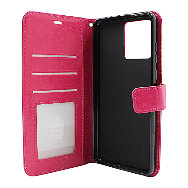 Crazy Horse Wallet Motorola Moto G84 Hotpink