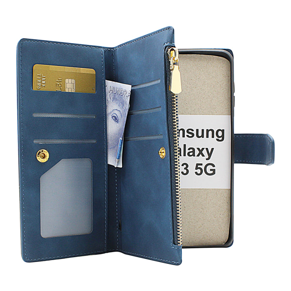 XL Standcase Lyxfodral Samsung Galaxy A23 5G (SM-A236B/DS) Marinblå