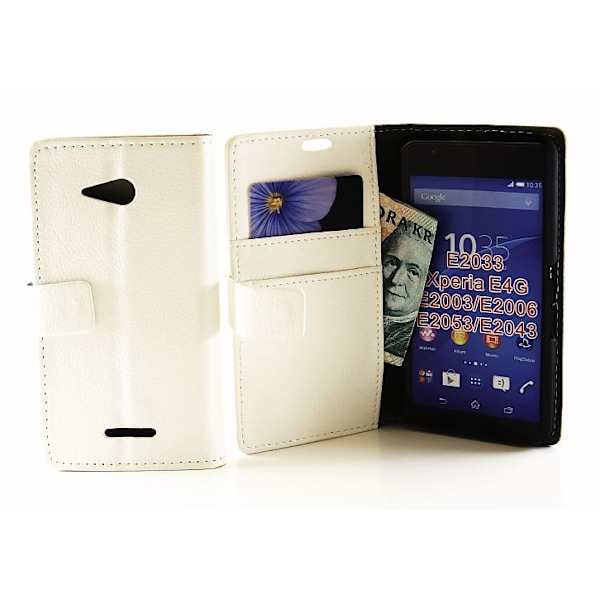 Standcase wallet Sony Xperia E4g (E2003) Vit