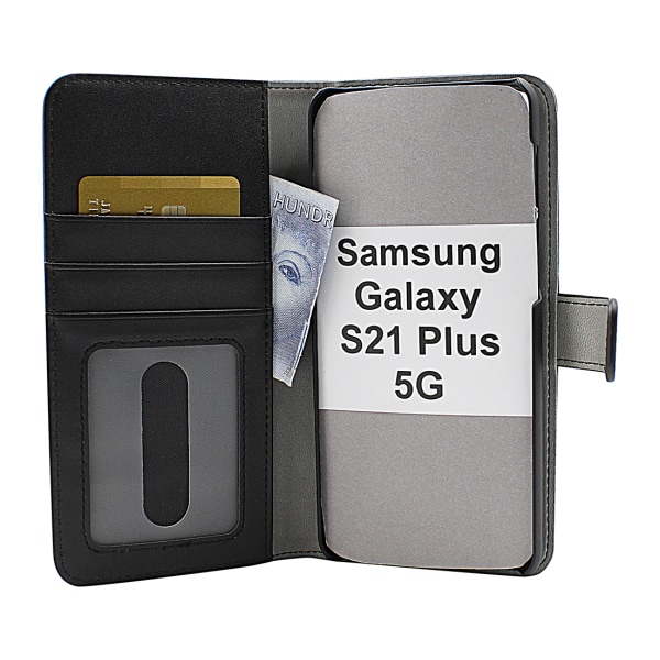 Skimblocker Magnet Fodral Samsung Galaxy S21 Plus 5G (G996B) Lila