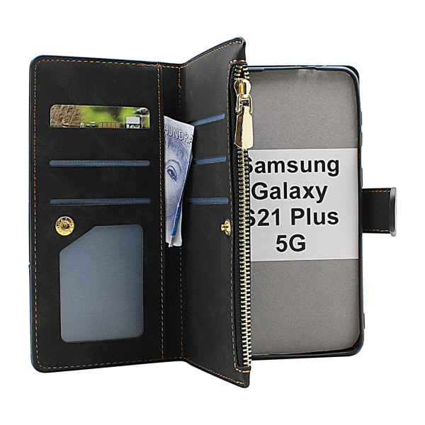 XL Standcase Lyxfodral Samsung Galaxy S21 Plus 5G (SM-G996B) Marinblå
